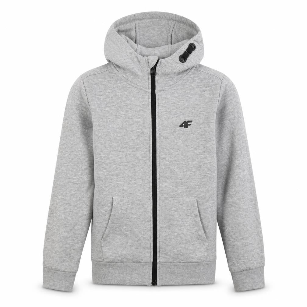 4F Boys Grey   Full Zip Hoodie Size 10 Years