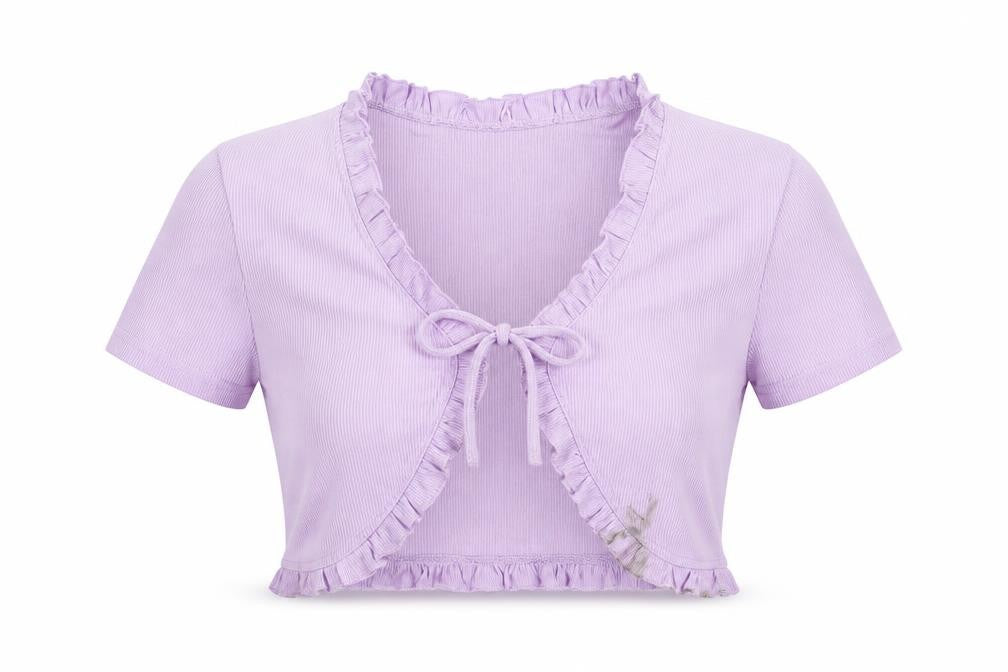 Front view of SHEIN women’s purple cardigan jumper, size S