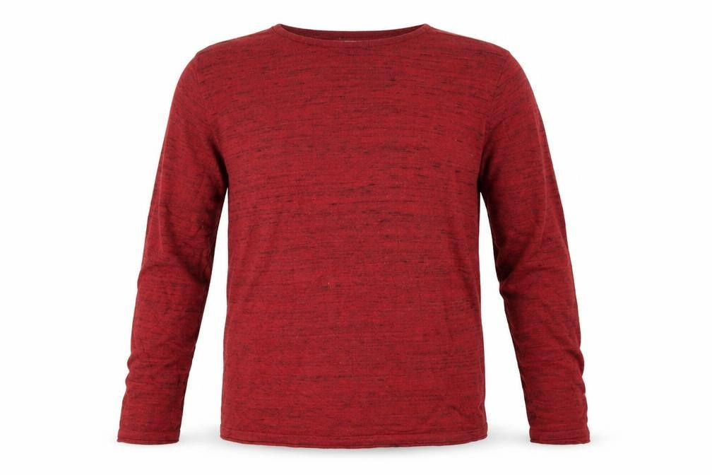 Front view of Dressmann.com men’s red knit jumper, size L