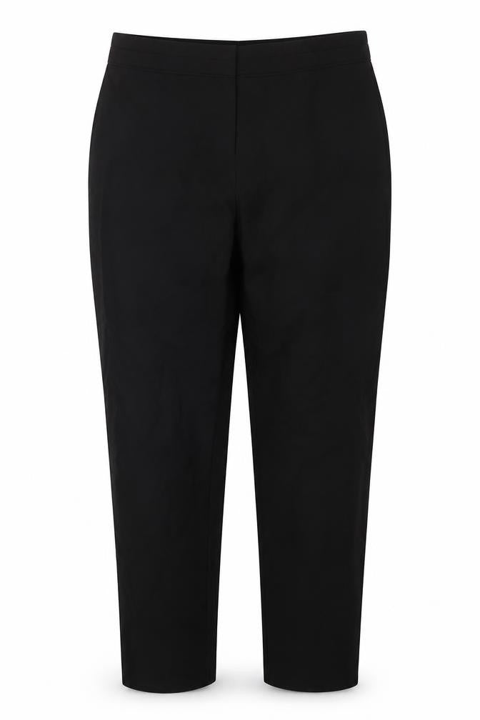 Front view of F&F women’s black trousers, size UK 14, 27.5-inch leg