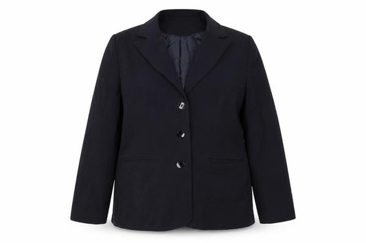 Front view of AMARANTO women’s blue jacket, size UK 12