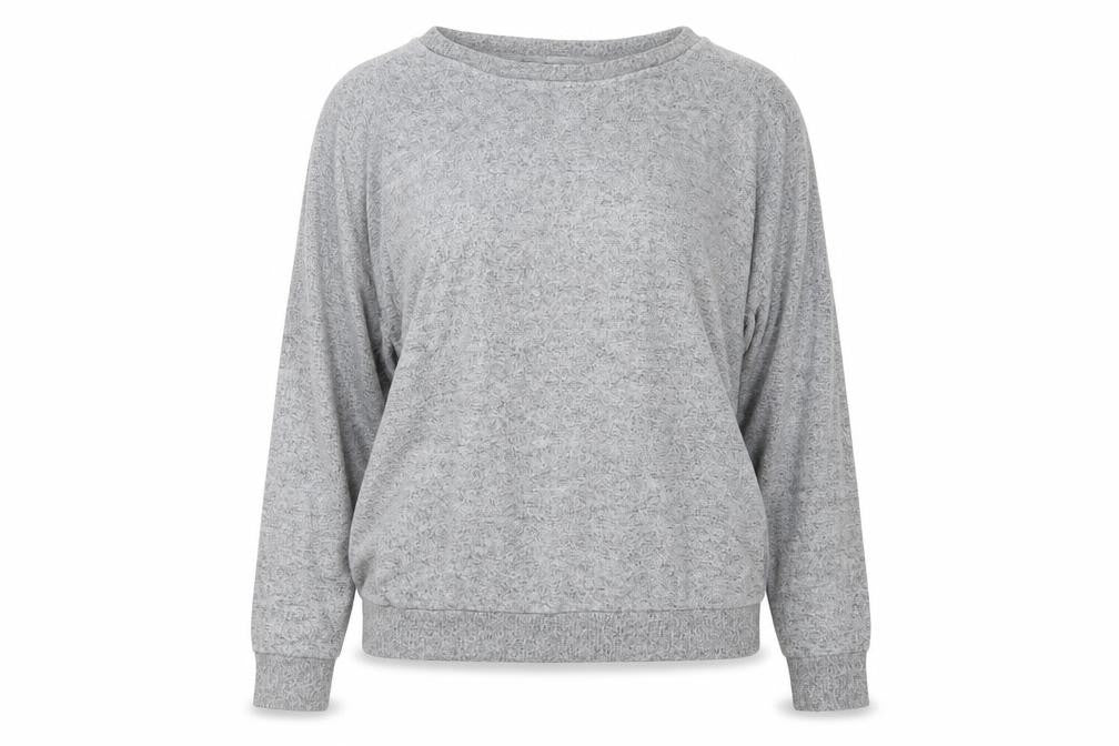 Front view of Soft women’s grey jumper, size M