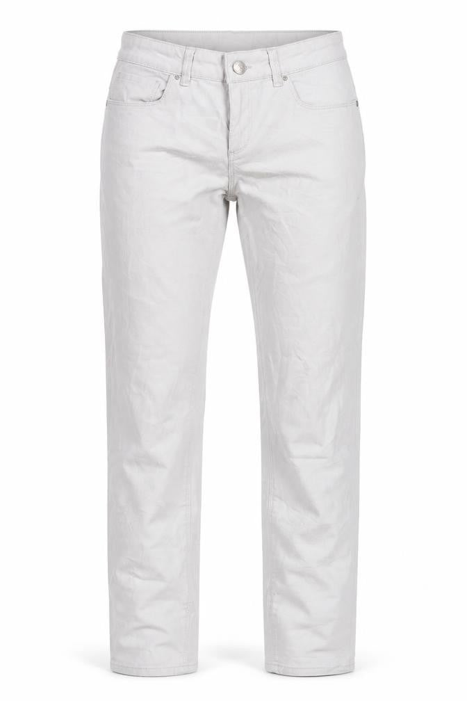 Front view of Terranova women’s grey denim straight jeans, size S, 30-inch leg