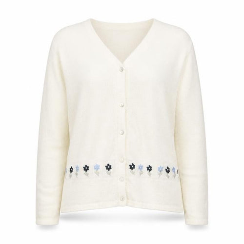 Bonmarché Womens Ivory  Knit Cardigan Jumper Size M