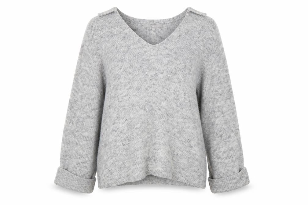 Front view of Next women’s grey knit jumper, size M