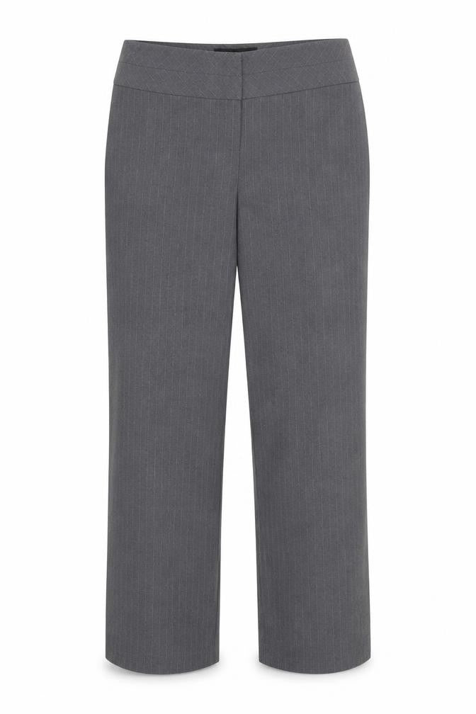 Evie Womens Grey Striped  Trousers  Size 14 L23 in