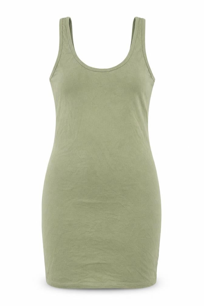 Front view of Brave Soul women’s green bodycon, size S