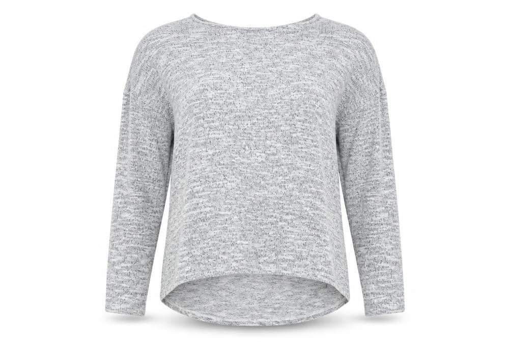 Front view of New Look women’s blue basic t-shirt, size UK 8, - cold shoulder
