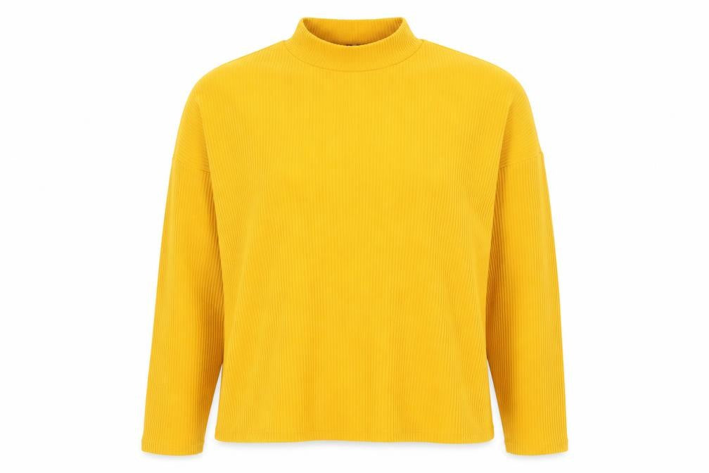 Front view of Divided by H&M women’s yellow basic t-shirt, size S