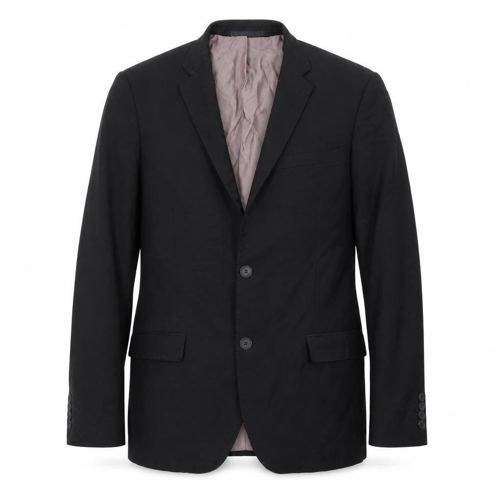 Front view of Cedarwood State men’s black jacket blazer, size 38