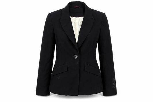 Front view of Principles women’s black jacket blazer, size UK 6