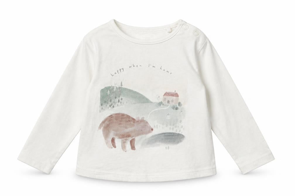 Front view of Tu Baby Multicoloured Animal Print Basic T-Shirt, size 6-9, Months
