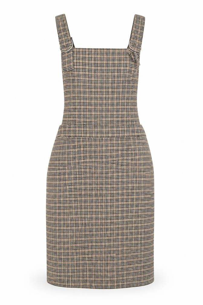 Front view of New Look women’s multicoloured check fit & flare, size UK 8