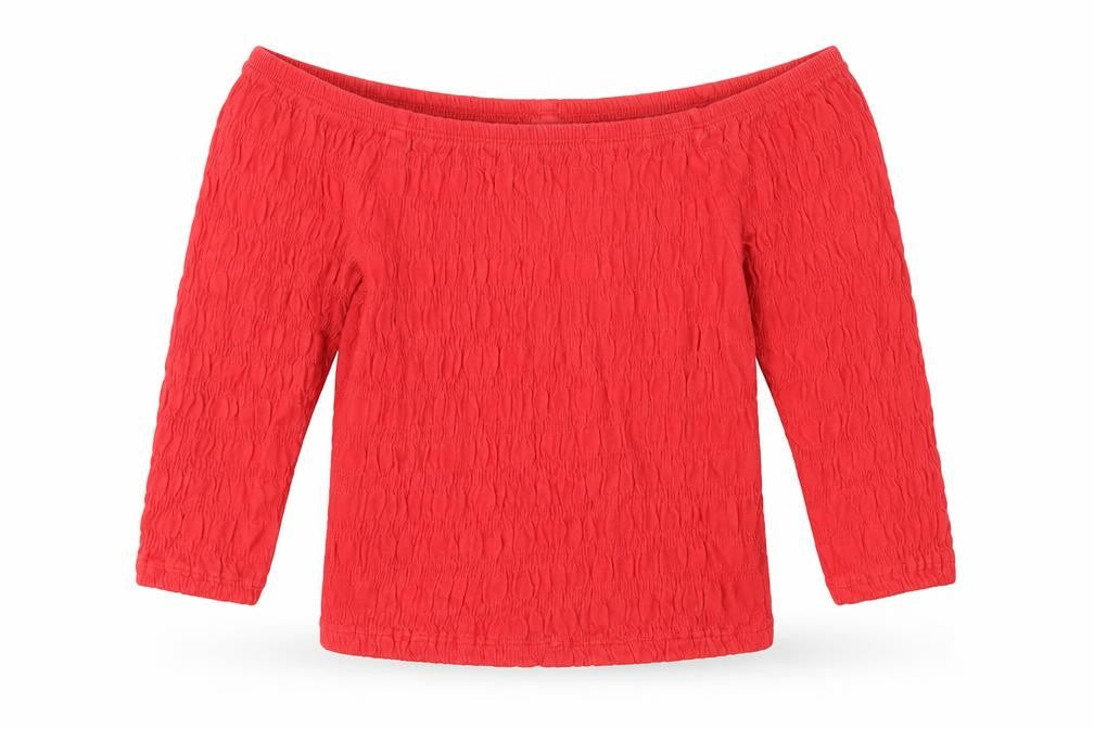 Front view of New Look girls’ red basic t-shirt, size 10-11, years