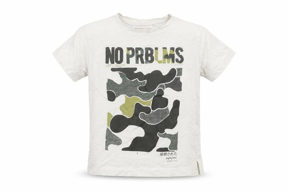 NEXT Boys White   Basic T-Shirt Size 4 Years  - Camo detail