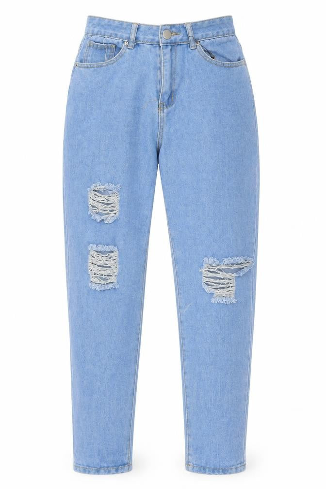 Boohoo Womens Blue  Denim Mom Jeans Size 10 L28 in