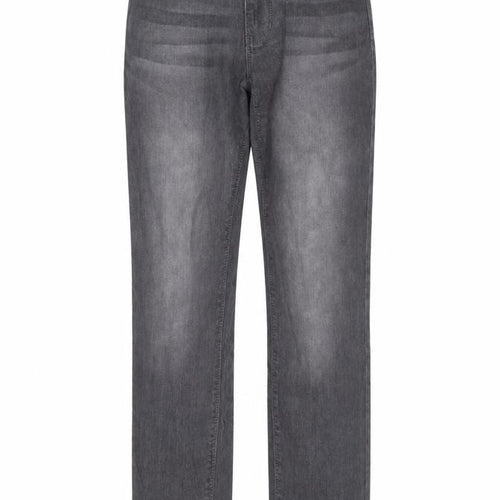 Janina Womens Grey  Denim Straight Jeans Size 8 L28 in