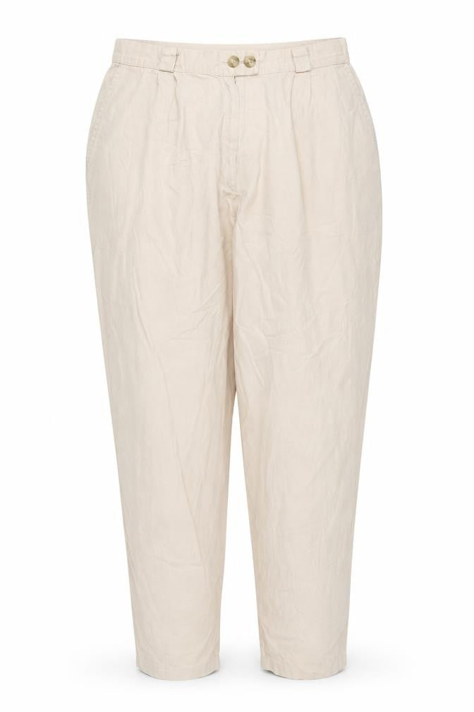 Front view of traveling light women’s beige trousers, size UK 18, 29-inch leg
