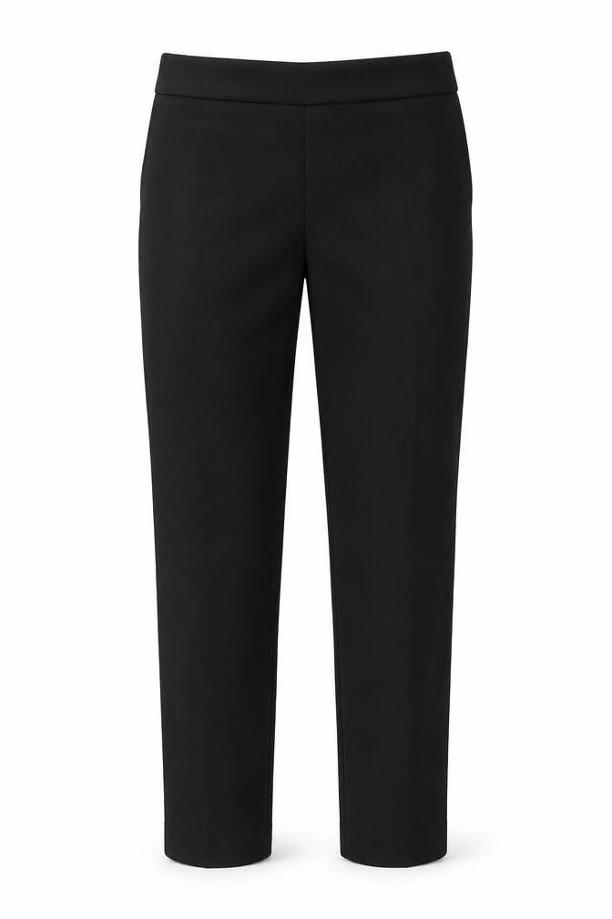 Front view of Next women’s black trousers, size UK 8, 26-inch leg