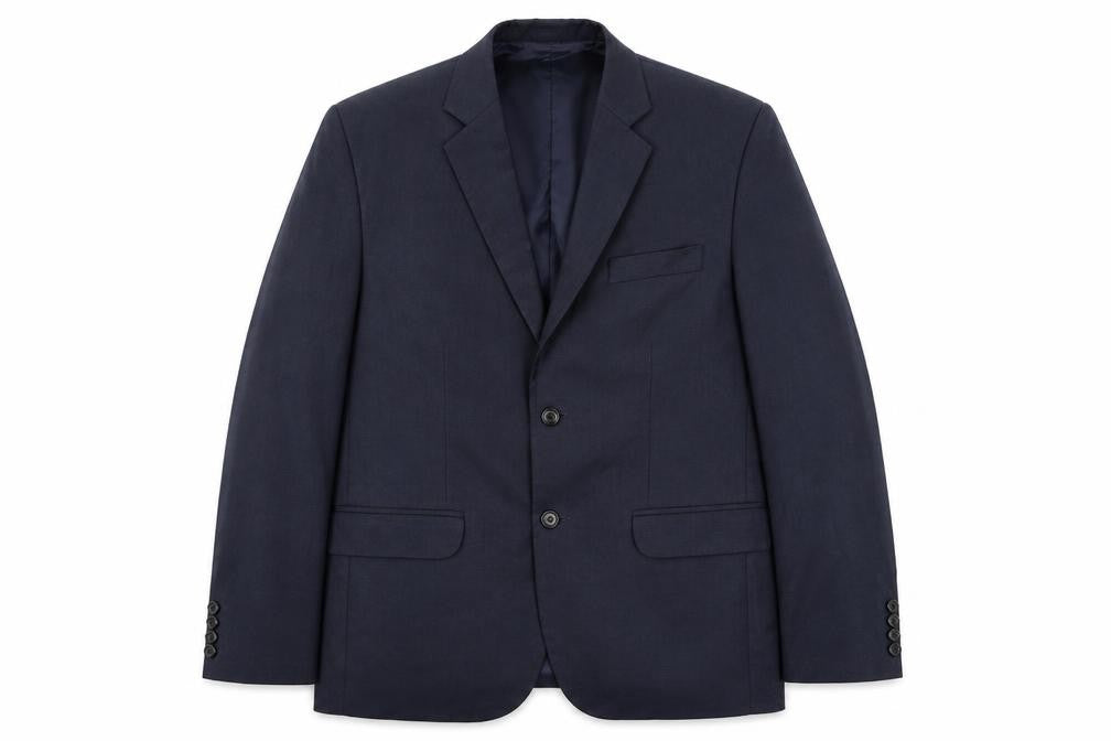 Front view of Preworn men’s blue jacket suit jacket, size 40