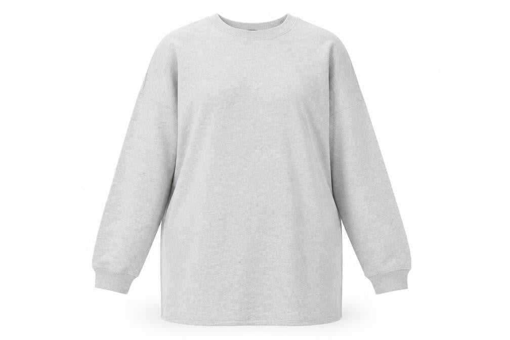 Front view of Missguided women’s grey jumper, size UK 14