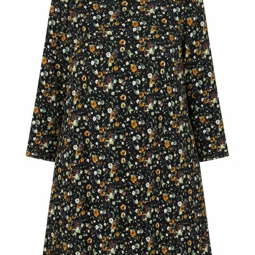 Mango Womens Black Floral  A-Line  Size S