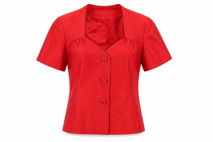 Roman Womens Red Basic Blouse Size 12