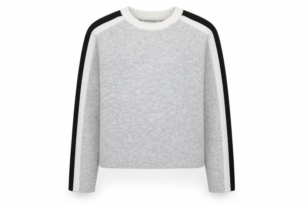 Front view of Primark girls’ grey jumper, size 7-8, years