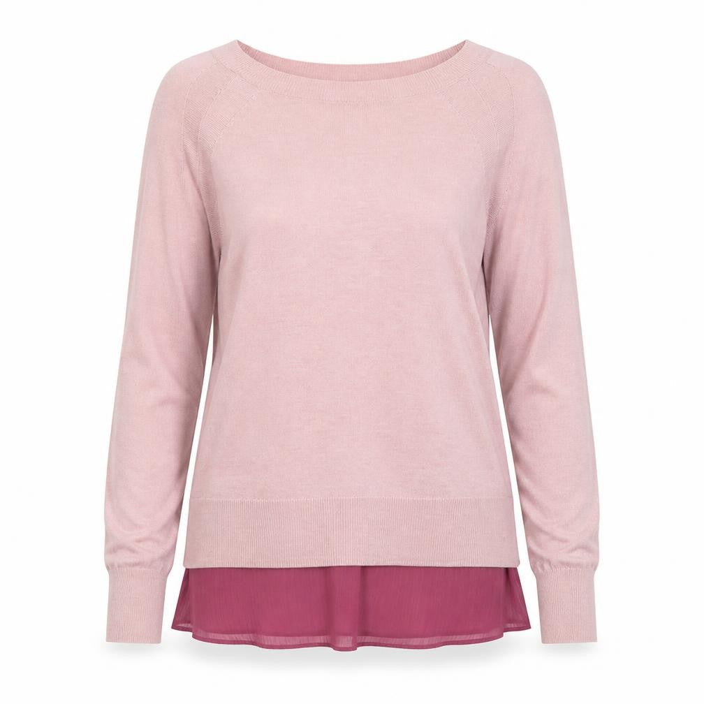 Front view of Next women’s pink jumper, size UK 6