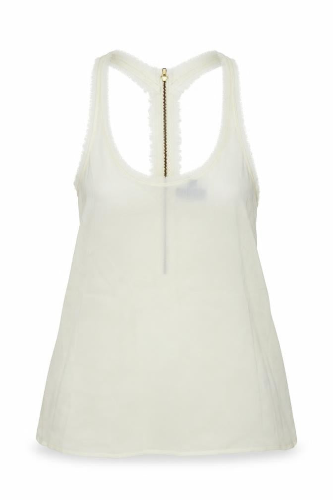Topshop Womens White   Basic Tank Size 8
