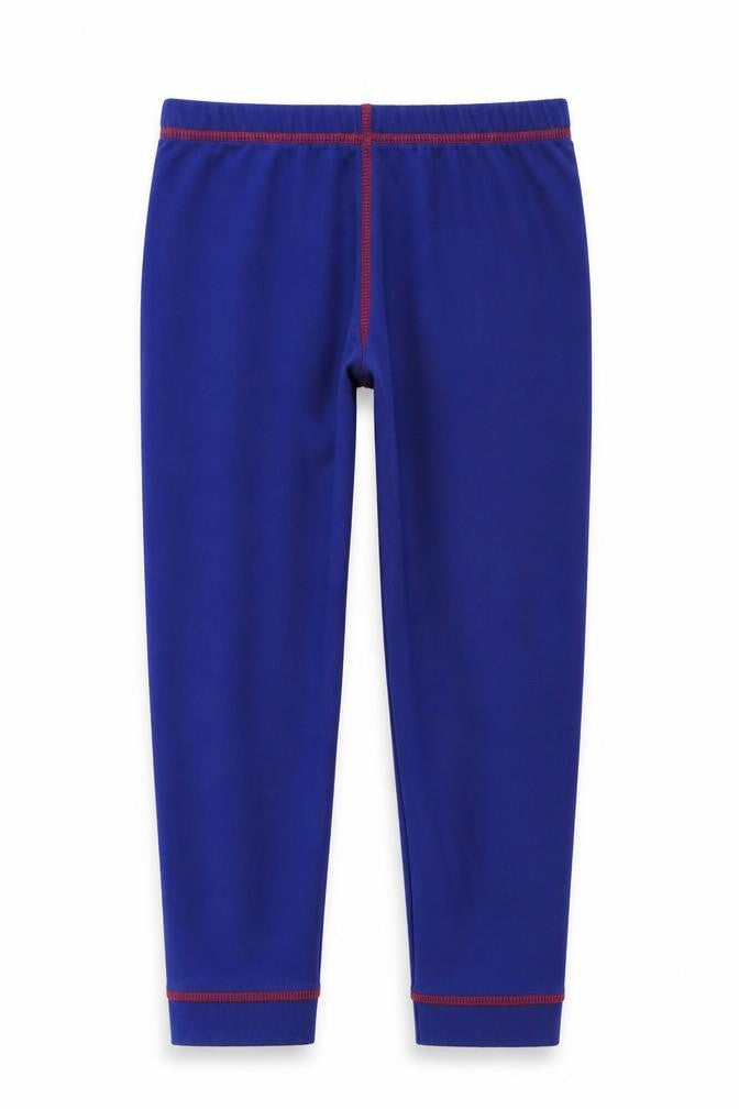 Front view of Marks & Spencer girls’ blue solid top pyjama pants, size 6-7, years