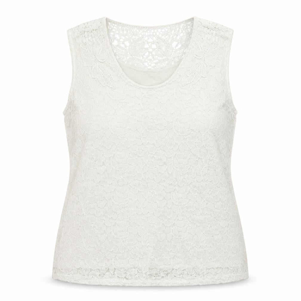 Preworn Womens White   Basic Tank Size 16