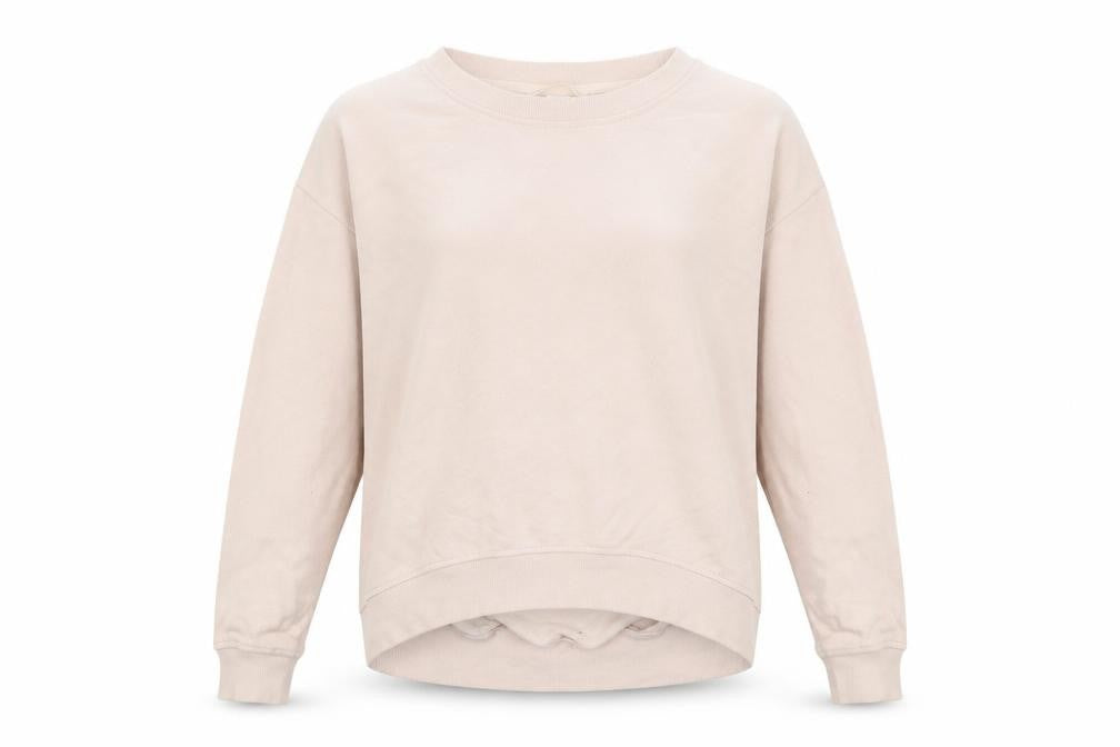 Front view of H&M women’s pink jumper, size XS