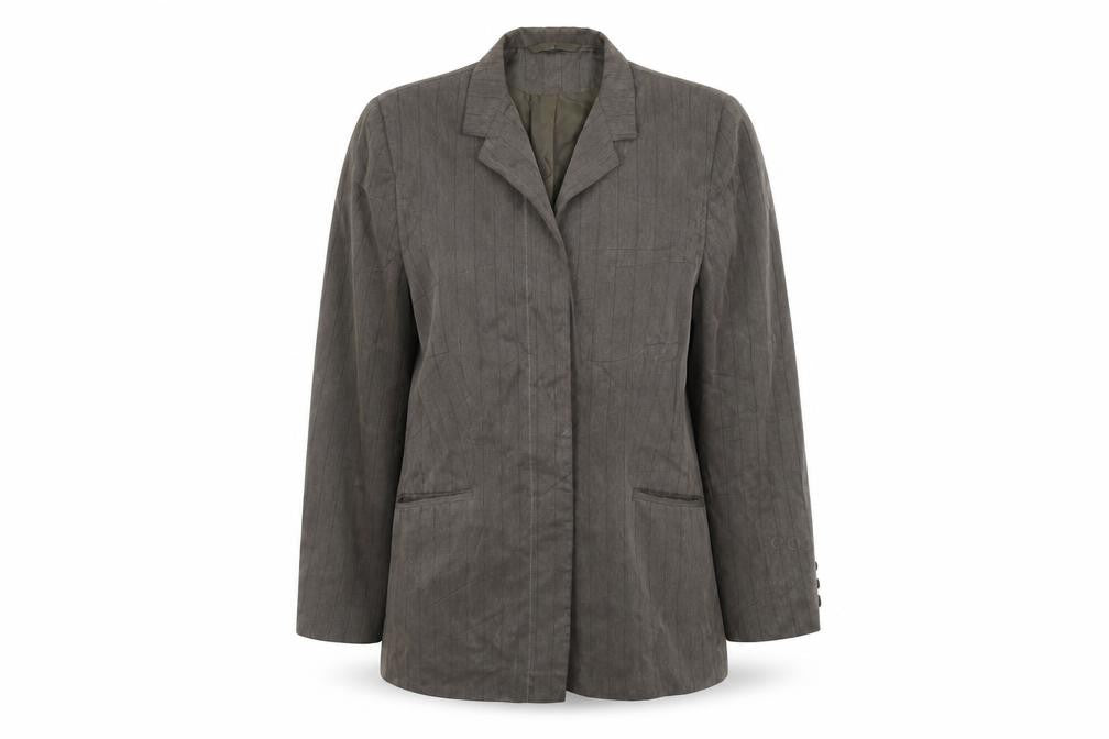 Front view of Berkertex women’s brown jacket blazer, size UK 14