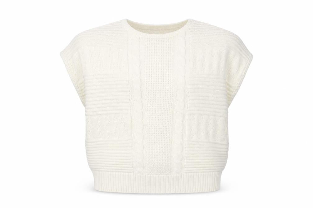 Front view of Preworn women’s white basic t-shirt, size UK 16