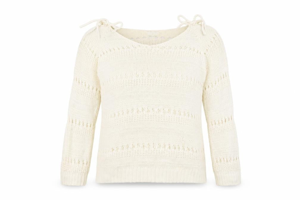Front view of Papaya women’s beige knit jumper, size XL