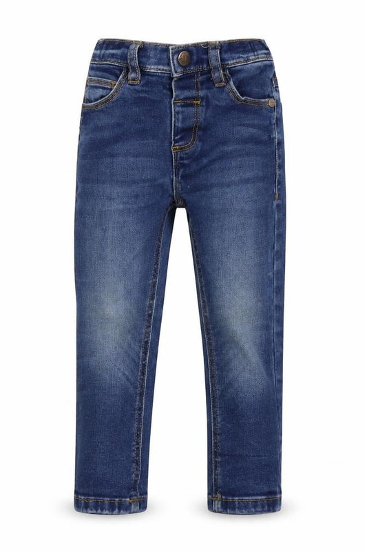 Front view of Next girls’ blue denim skinny jeans, size 2, years
