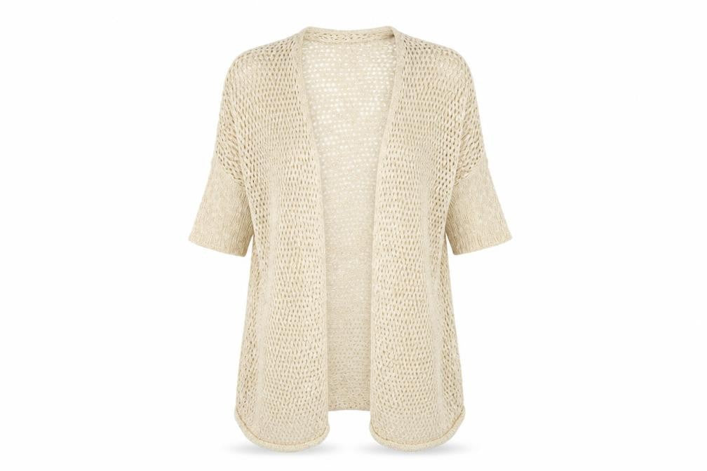 Dorothy Perkins Womens White  Knit Cardigan Jumper Size S