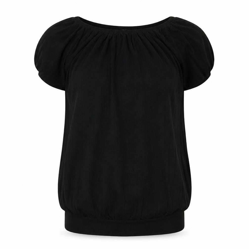 Front view of J&W women’s black knit jumper, size M