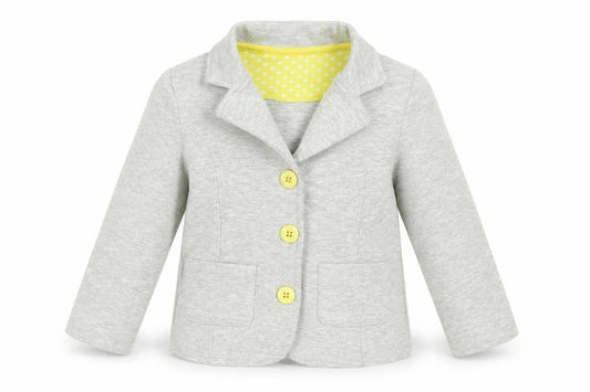 Front view of Mothercare boys’ grey jacket blazer, size 2-3, years