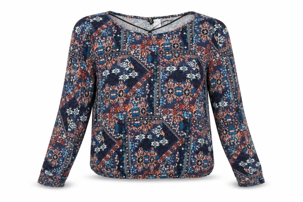 Front view of Divided women’s multicoloured floral basic blouse, size UK 6, - divided top