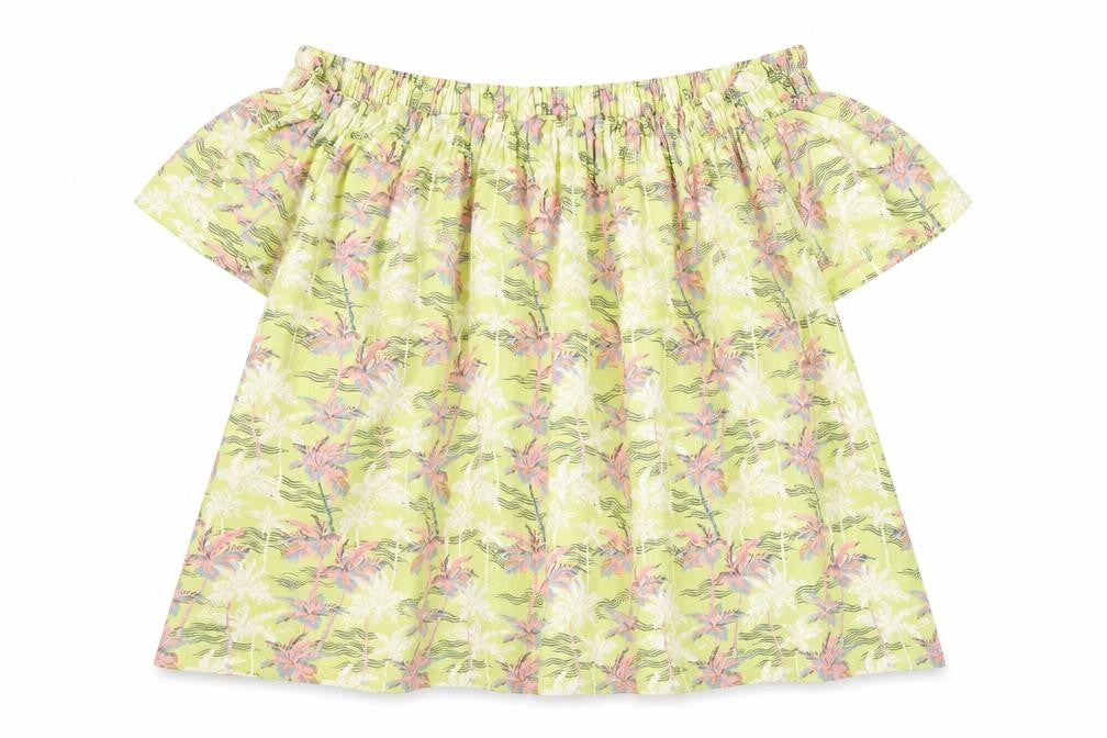 Front view of New Look girls’ yellow floral basic blouse, size 8, years