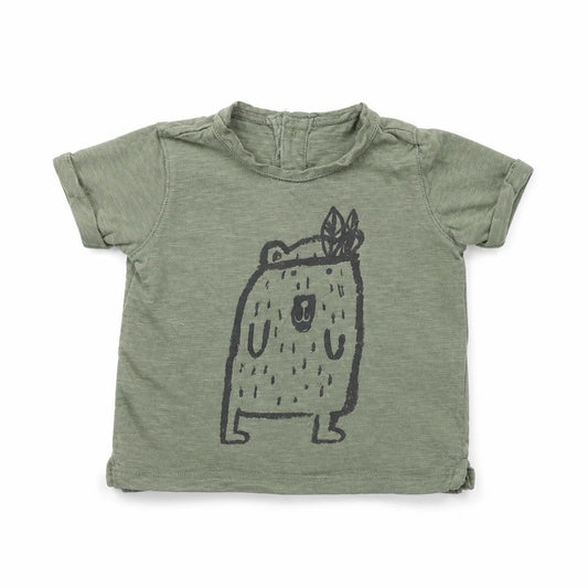 Front view of Next Baby Green Basic T-Shirt, size 3-6, Months
