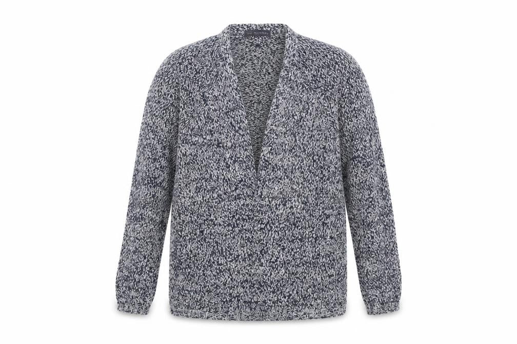 Front view of Marks & Spencer women’s blue jacket coatigan, size UK 12