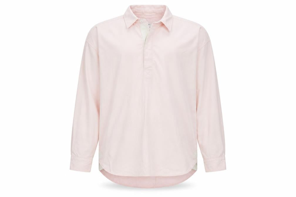 Front view of Front Row men’s pink polo, size L