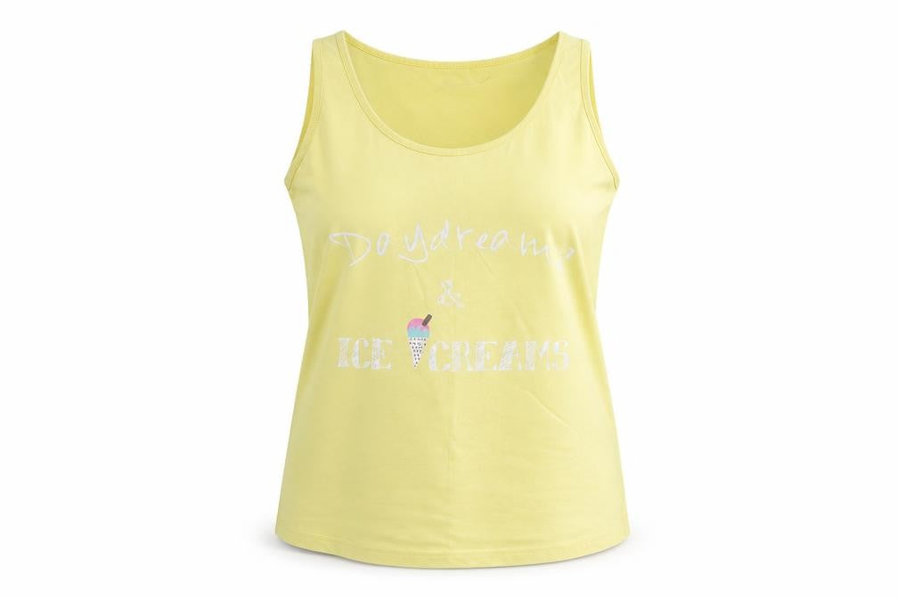 Front view of George women’s yellow basic t-shirt, size UK 8