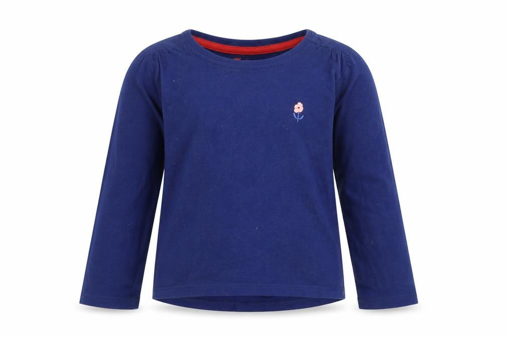 Front view of Tu boys’ blue basic t-shirt, size 3-4, years
