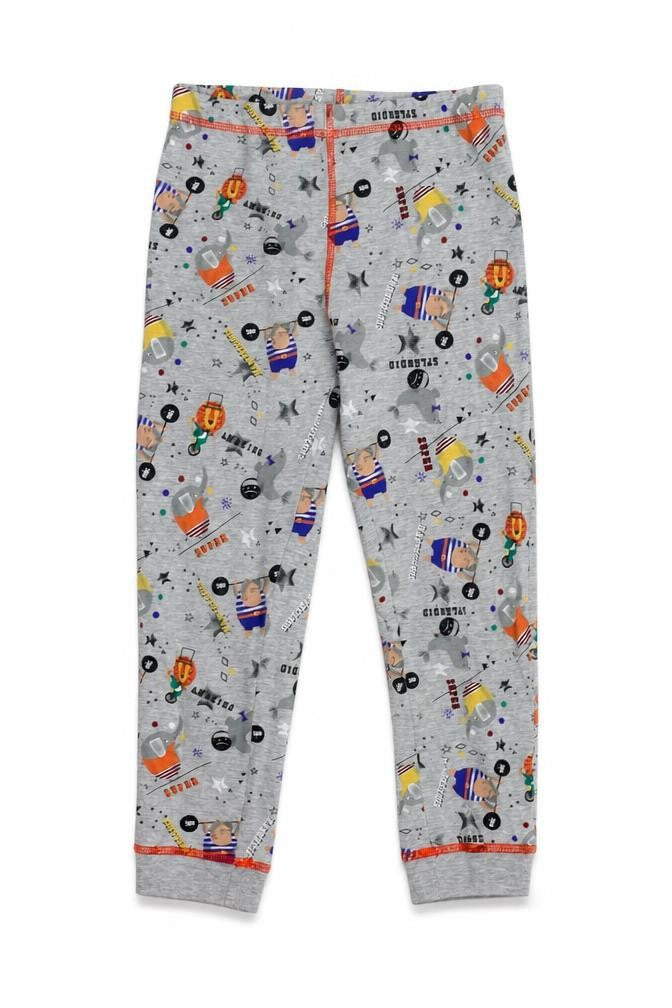 M&S Girls Grey    Pyjama Pants Size 7-8 Years  - Circus Animals