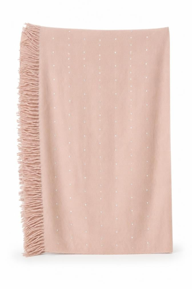 Front view of Preworn women’s pink shawl/wrap
