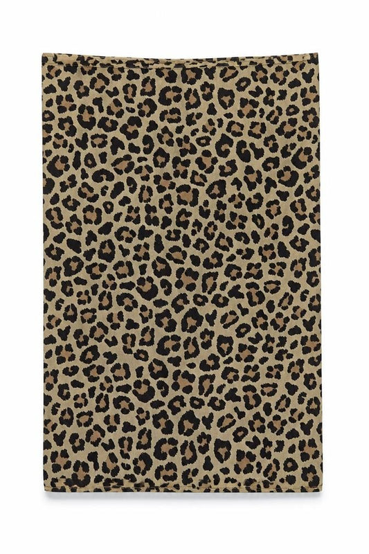 Front view of Preworn women’s beige animal print shawl/wrap
